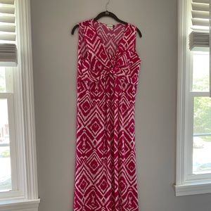 Pink and White Maxi dress